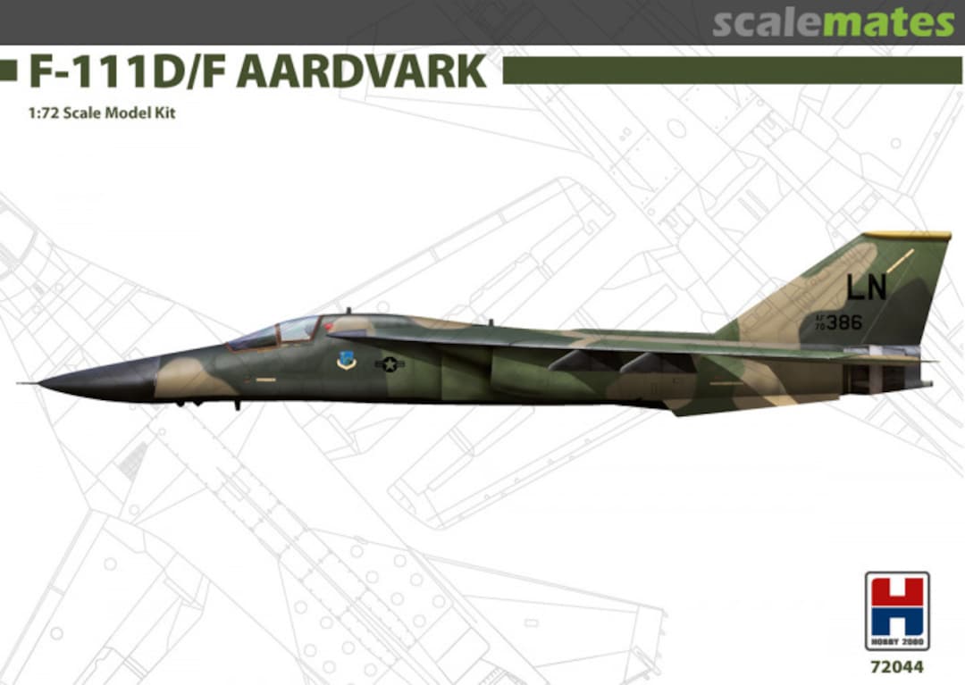 Boxart F-111D/F Aardvark 72044 Hobby 2000 Boxart F-111D/F Aardvark 72044 Hobby 2000
