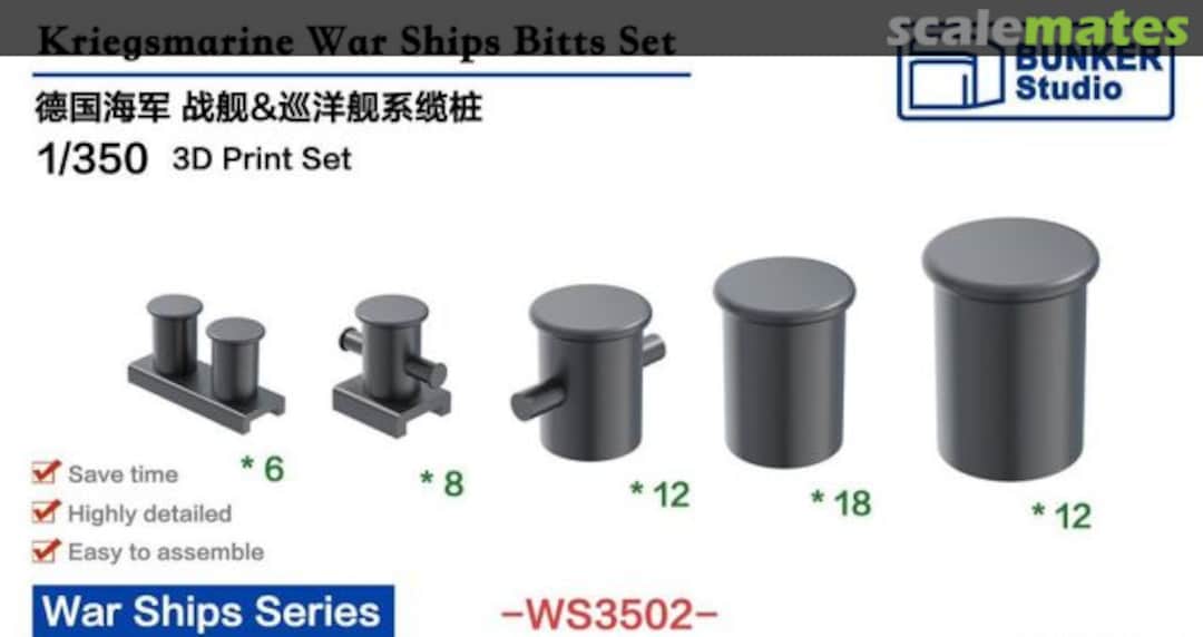 Boxart Kriegsmarine Warships Bitts Set WS3502 Bunker Studio Boxart Kriegsmarine Warships Bitts Set WS3502 Bunker Studio