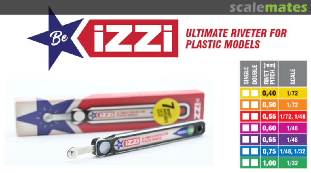 Boxart Double Riveter 0.75 mm BIZ075D | 1:32 Be iZZi Boxart Double Riveter 0.75 mm BIZ075D | 1:32 Be iZZi