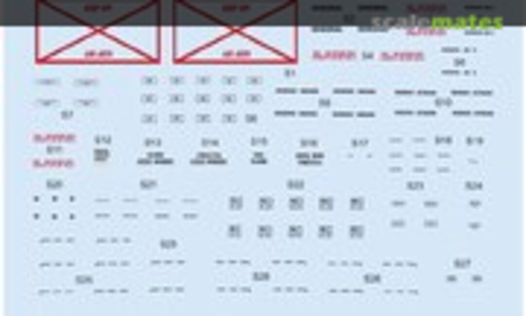 1:32 Mosquito B Mk.IV stencils (Eduard D32021) D32021