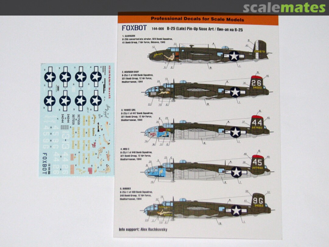Boxart North American B-25 Mitchell Pin-Up Nose Art 144-006 Foxbot Boxart North American B-25 Mitchell Pin-Up Nose Art 144-006 Foxbot