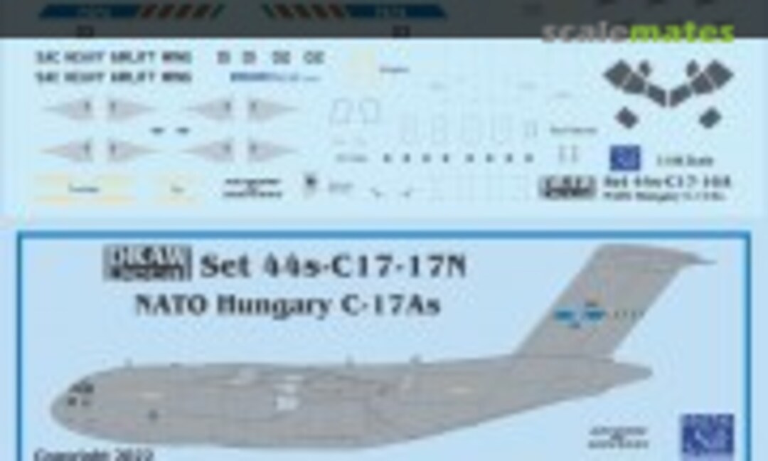 1:144 NATO Hungary C-17As (Draw Decal 44-C17-17N) 44-C17-17N