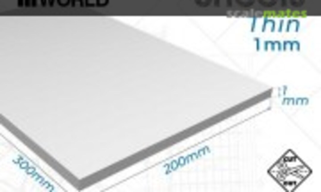 No Styrene sheets 1 mm Pack (Green Stuff World 8435646527246ES) 8435646527246ES