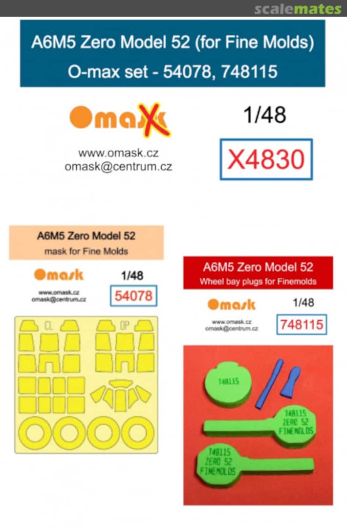 Boxart Mitsubishi A6M5 Zero Model 52 X4830 Omask