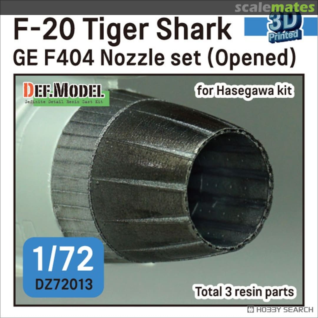 Boxart F-20 Tiger Shark GE F404 Nozzle Set DZ72013 Def.Model