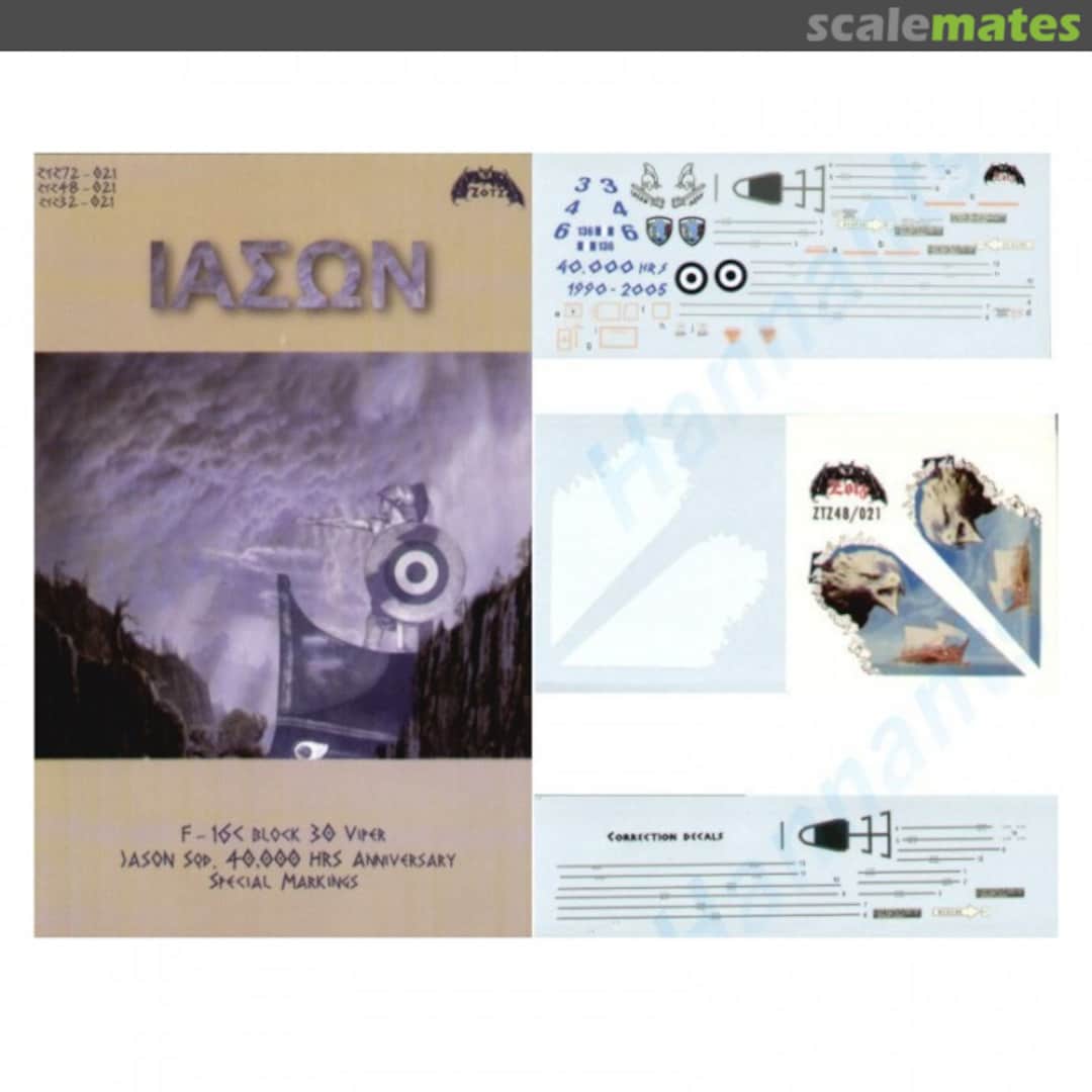 Contents F-16C Block 30 Viper ZTZ48-021 Zotz Decals