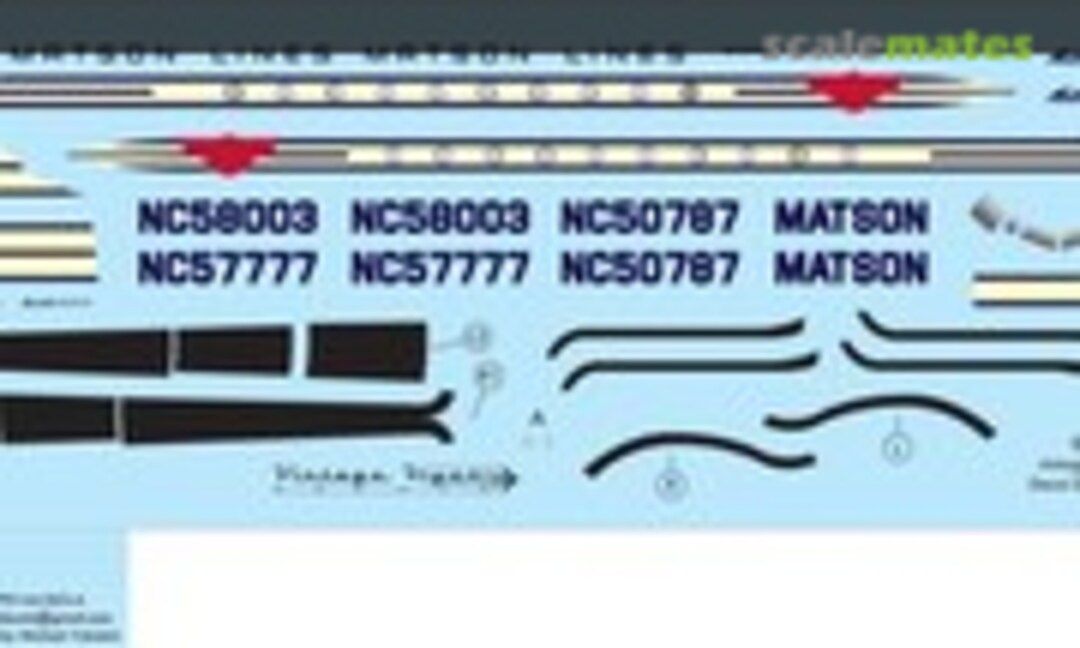 1:144 DC-4 Matson Lines (Vintage Flyer Decals VFD144-053) VFD144-053