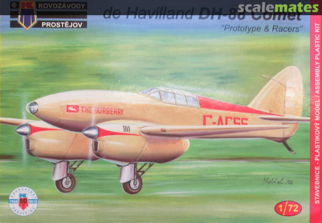 Boxart de Havilland DH-88 Comet KPM0104 Kovozávody Prostějov Boxart de Havilland DH-88 Comet KPM0104 Kovozávody Prostějov