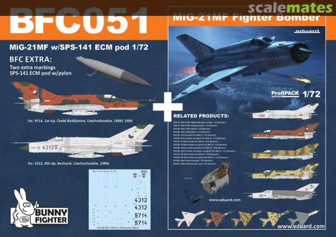 Boxart MiG-21MF Fighter Bomber BFC051 Eduard Boxart MiG-21MF Fighter Bomber BFC051 Eduard