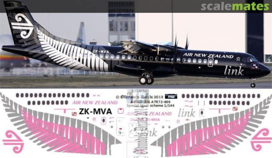 Boxart ATR72-600 Air New Zealand Rugby ZK-MVA OMD1217 Oldmodels Decals Boxart ATR72-600 Air New Zealand Rugby ZK-MVA OMD1217 Oldmodels Decals