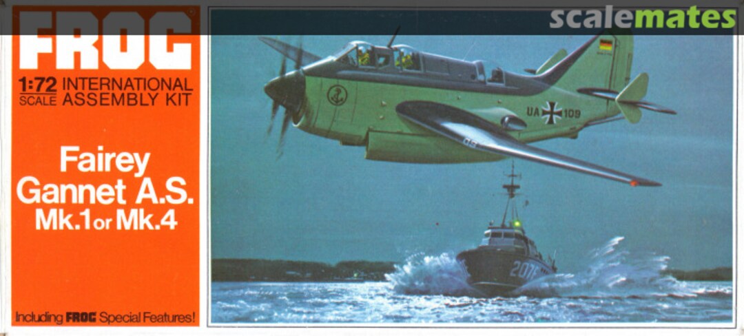 Boxart Fairey Gannet A.S. Mk.1 or Mk.4 F228 FROG Boxart Fairey Gannet A.S. Mk.1 or Mk.4 F228 FROG