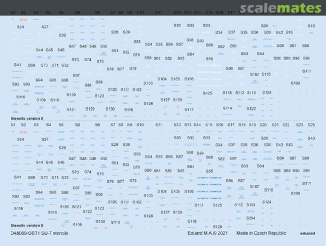 Boxart Su-7 stencils D48089 Eduard Boxart Su-7 stencils D48089 Eduard