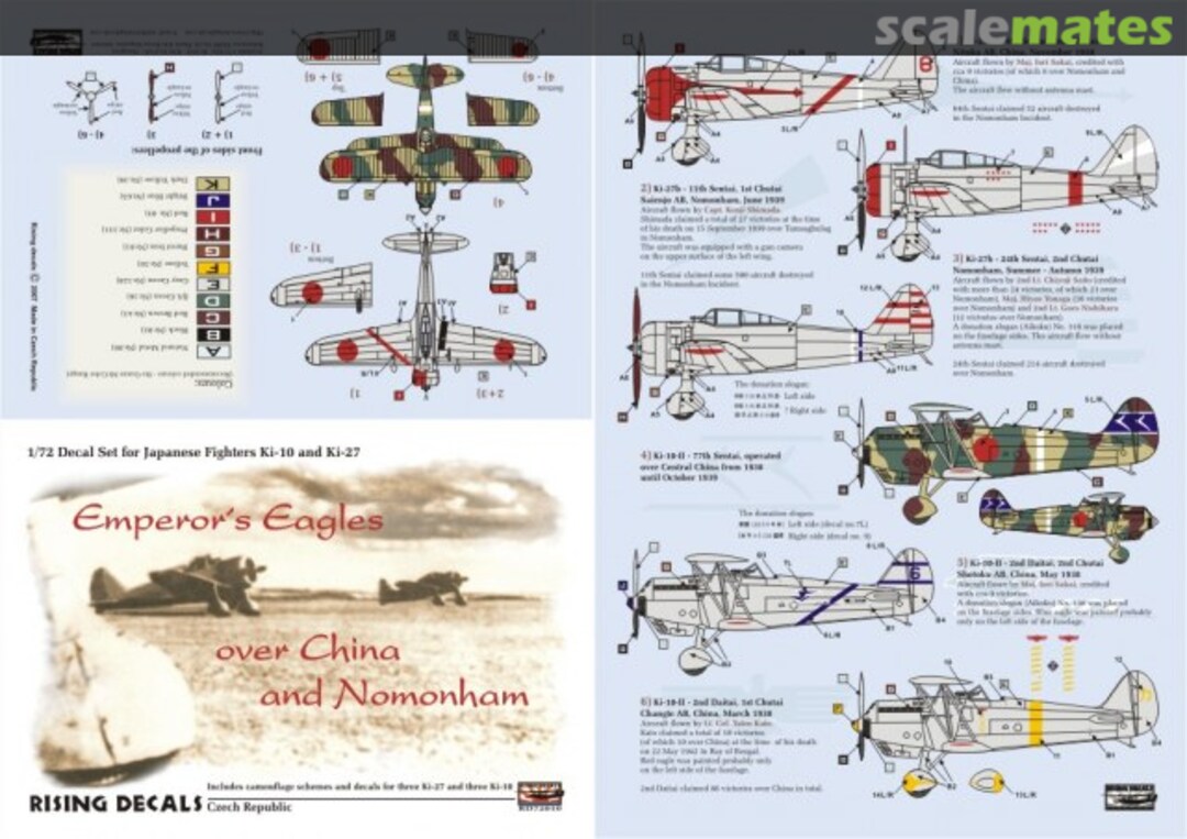 Boxart Emperor's Eagles over China and Nomonham 72010 Rising Decals Boxart Emperor's Eagles over China and Nomonham 72010 Rising Decals