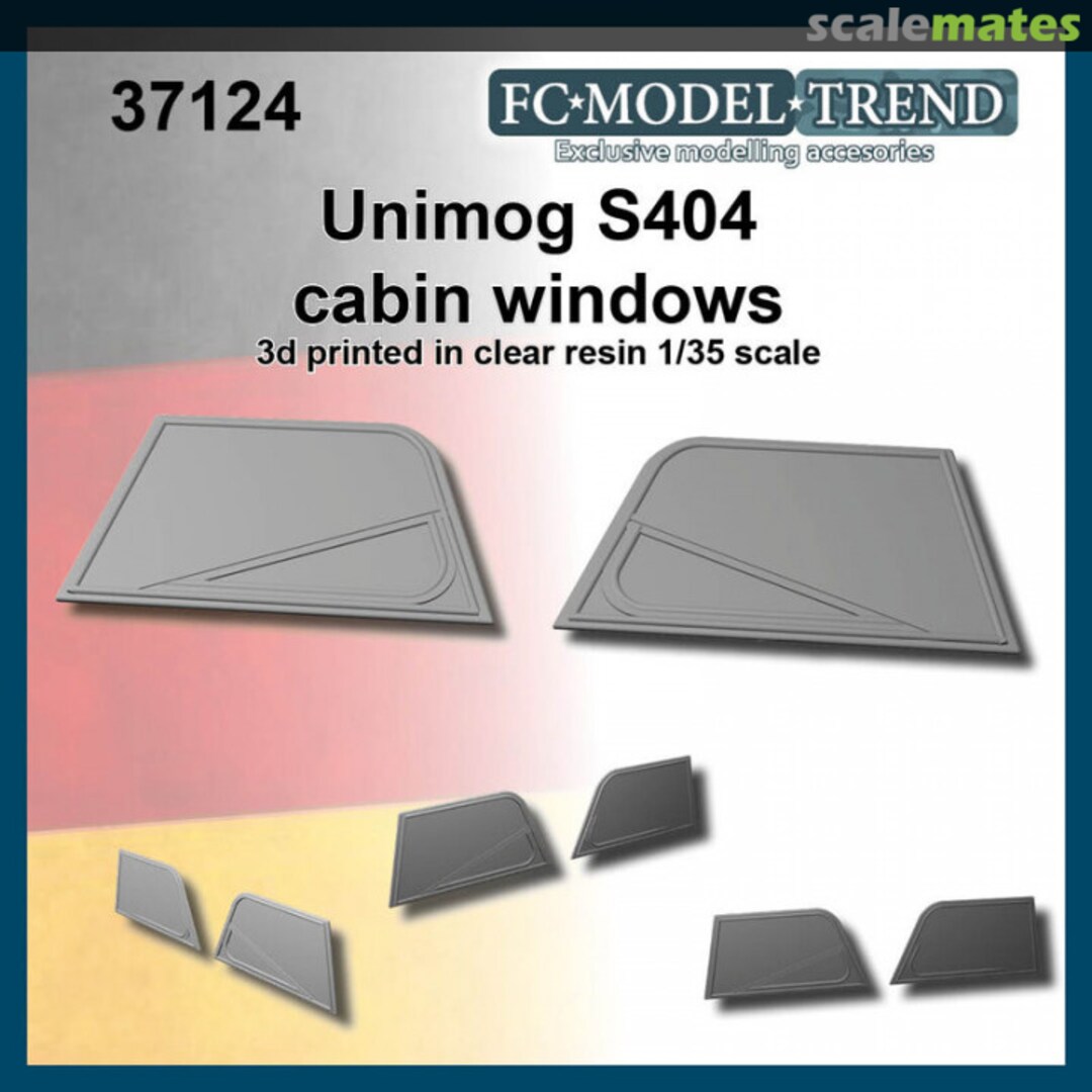 Boxart Unimog S404 cabin side windows 37124 FC Model Trend Boxart Unimog S404 cabin side windows 37124 FC Model Trend