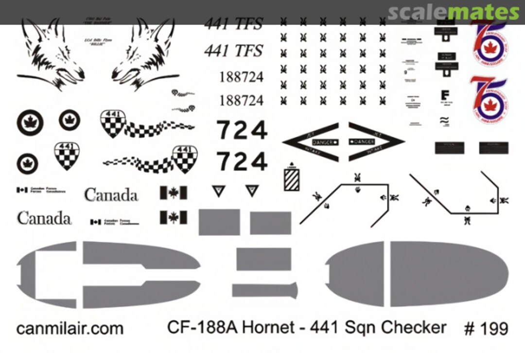 Boxart CF-188A Hornet - 441 Sqn Checker 199 CanMilAir Boxart CF-188A Hornet - 441 Sqn Checker 199 CanMilAir
