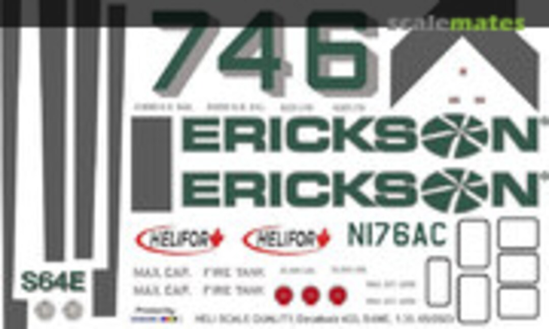 1:35 S-64E - Erickson - N176AC Lucille (Heli Scale Quality Decals 433) Decals 433