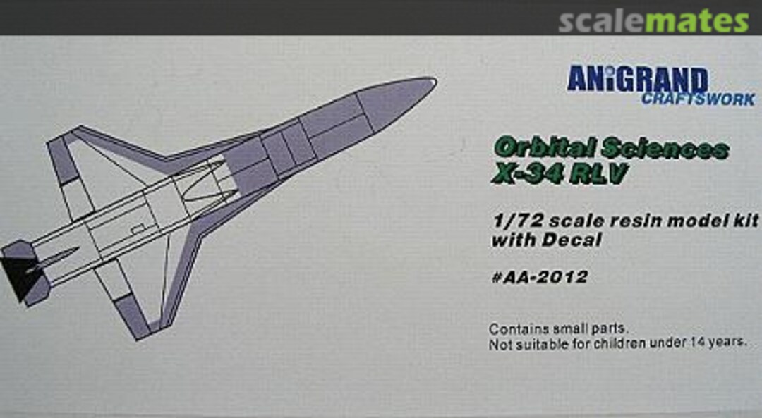 Boxart Orbital Sciences X-34 RLV AA-2012 Anigrand Craftswork Boxart Orbital Sciences X-34 RLV AA-2012 Anigrand Craftswork