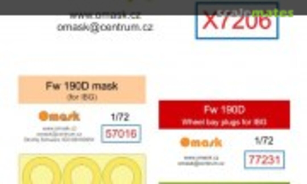 1:72 Focke Wulf Fw-190 D (Omask X7206) X7206