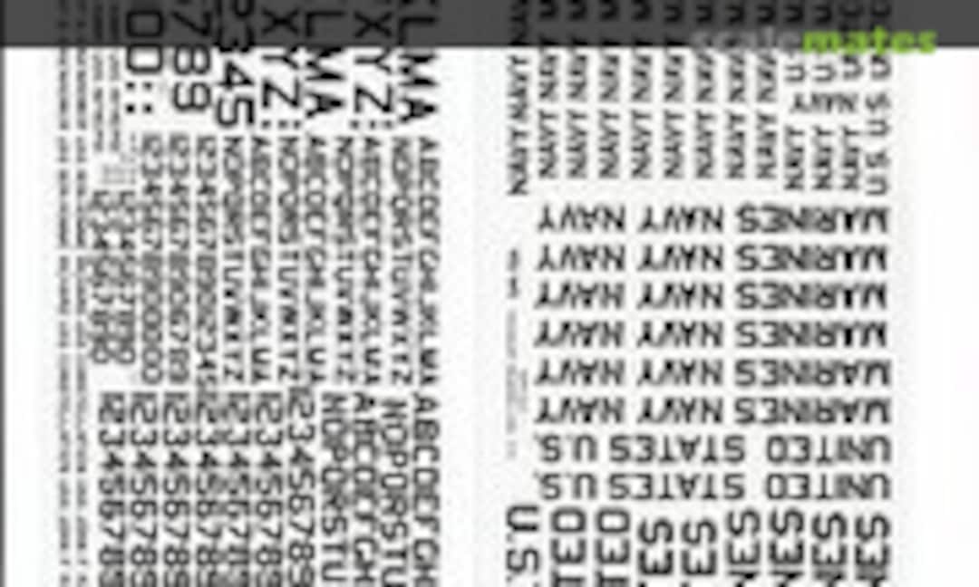 1:72 USN/USMC black letters & numbers (Scale-Master SM-15) SM-15