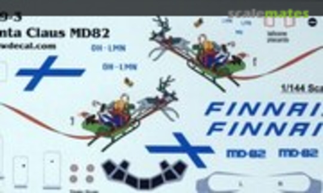 1:144 Finnair Santa Claus MD82 OH-LMN (Draw Decal 44-DC9-3) 44-DC9-3