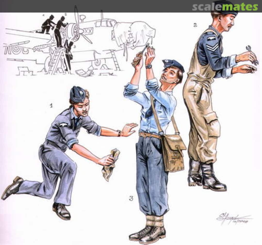 Boxart RAF mechanics for Wellington (3 fig.) F72099 CMK Boxart RAF mechanics for Wellington (3 fig.) F72099 CMK