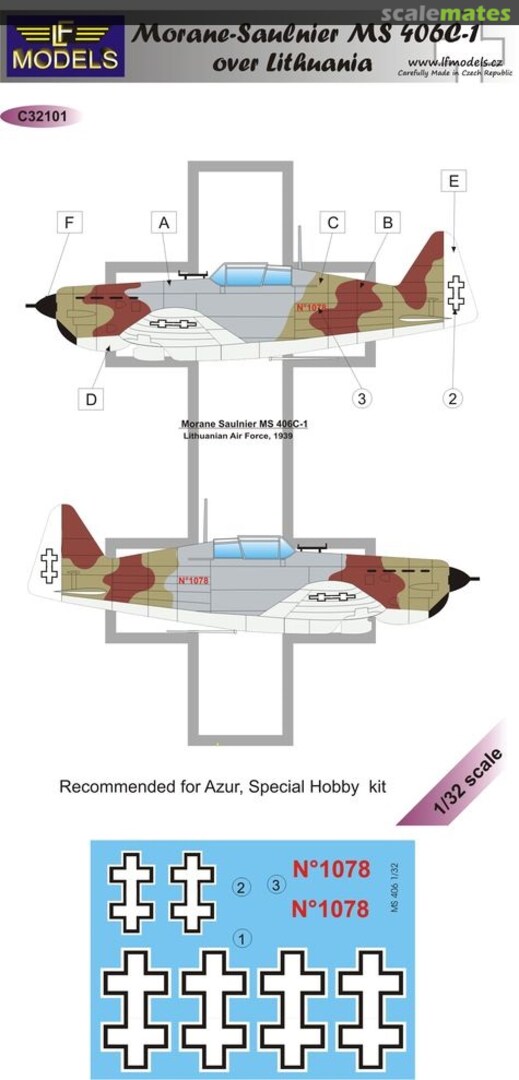 Boxart Morane-Saulnier MS 406C-1 C32101 LF Models Boxart Morane-Saulnier MS 406C-1 C32101 LF Models
