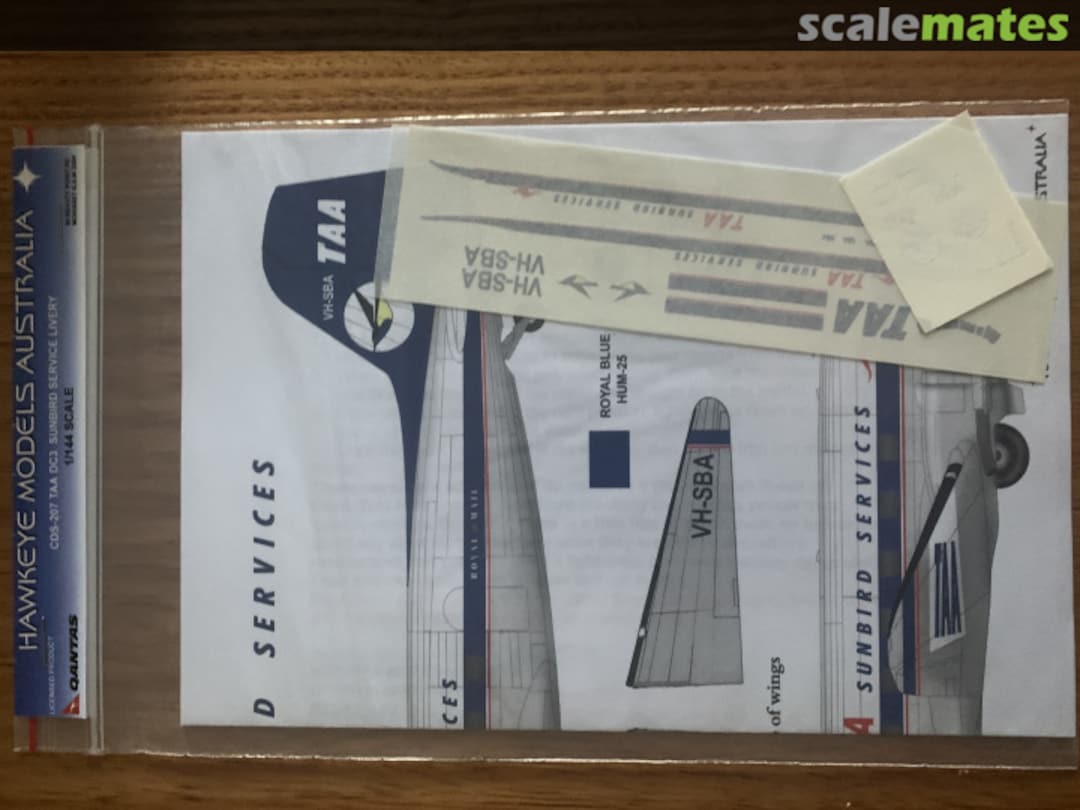 Boxart TAA DC-3 SUNBIRD SERVICE LIVERY CDS-207 Hawkeye Models Boxart TAA DC-3 SUNBIRD SERVICE LIVERY CDS-207 Hawkeye Models