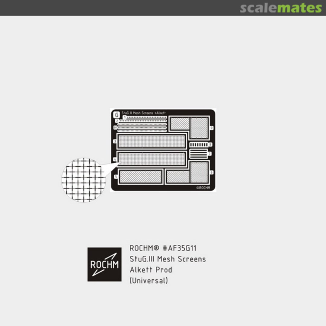 Boxart StuG.III Mesh Screens AF35G11 Rochm Boxart StuG.III Mesh Screens AF35G11 Rochm
