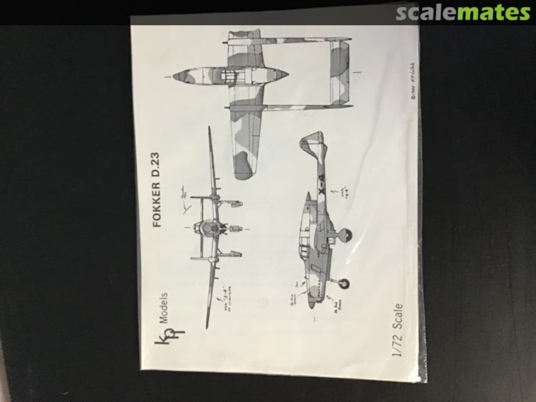 Boxart Fokker D.23 KPL Models Boxart Fokker D.23 KPL Models