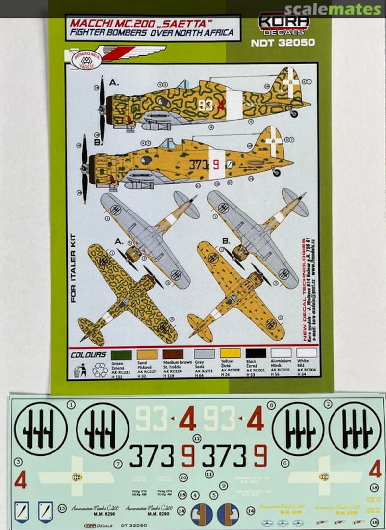 Boxart Macchi MC.200 "Saetta" NDT32050 Kora Models Boxart Macchi MC.200 "Saetta" NDT32050 Kora Models