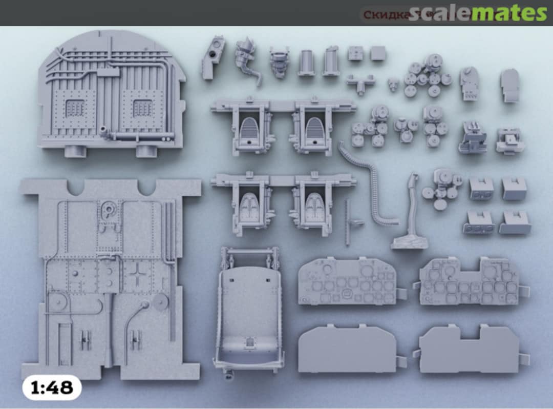 Contents P-47D Thunderbolt detail set (no belts) ShS48004-1 ShaggyStone