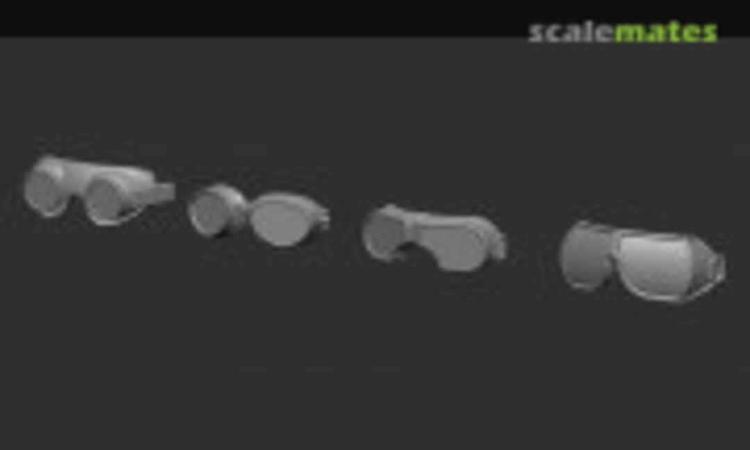 1:48 Glasses - German Army WWII (40pcs) (Firma49 F040-48) F040-48