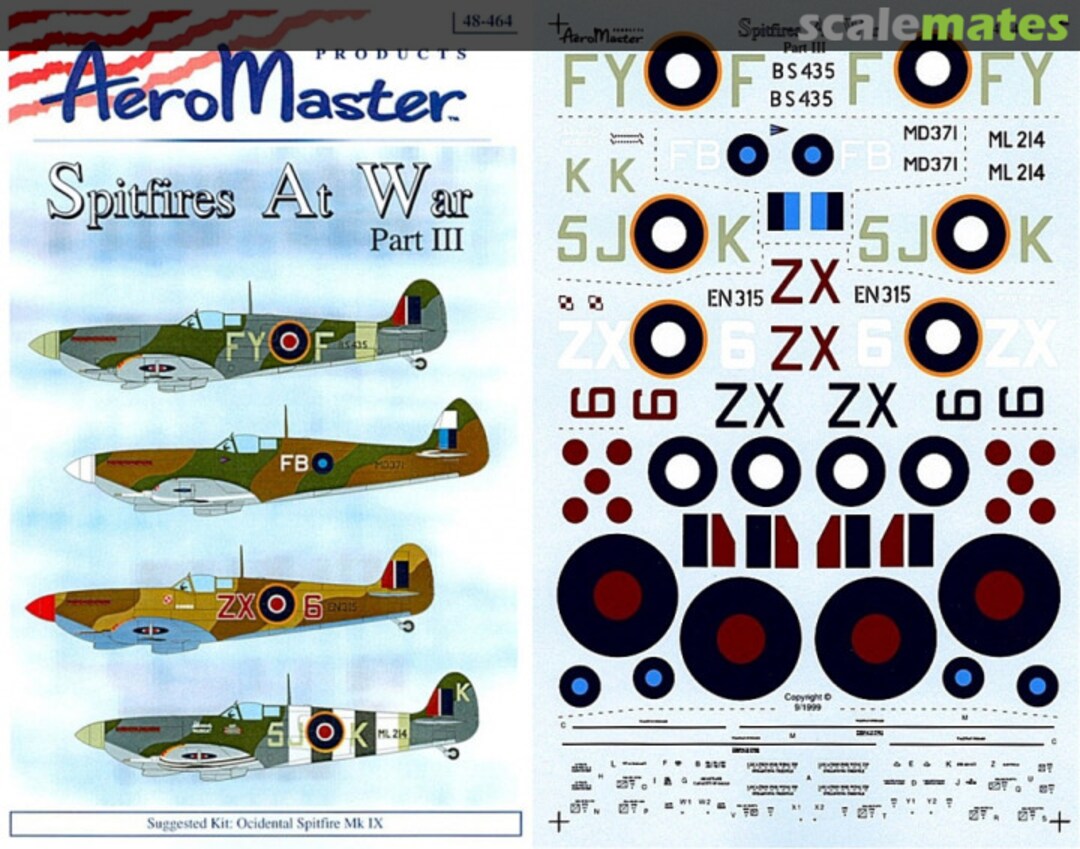 Boxart Spitfires at War Part III 48-464 AeroMaster Boxart Spitfires at War Part III 48-464 AeroMaster