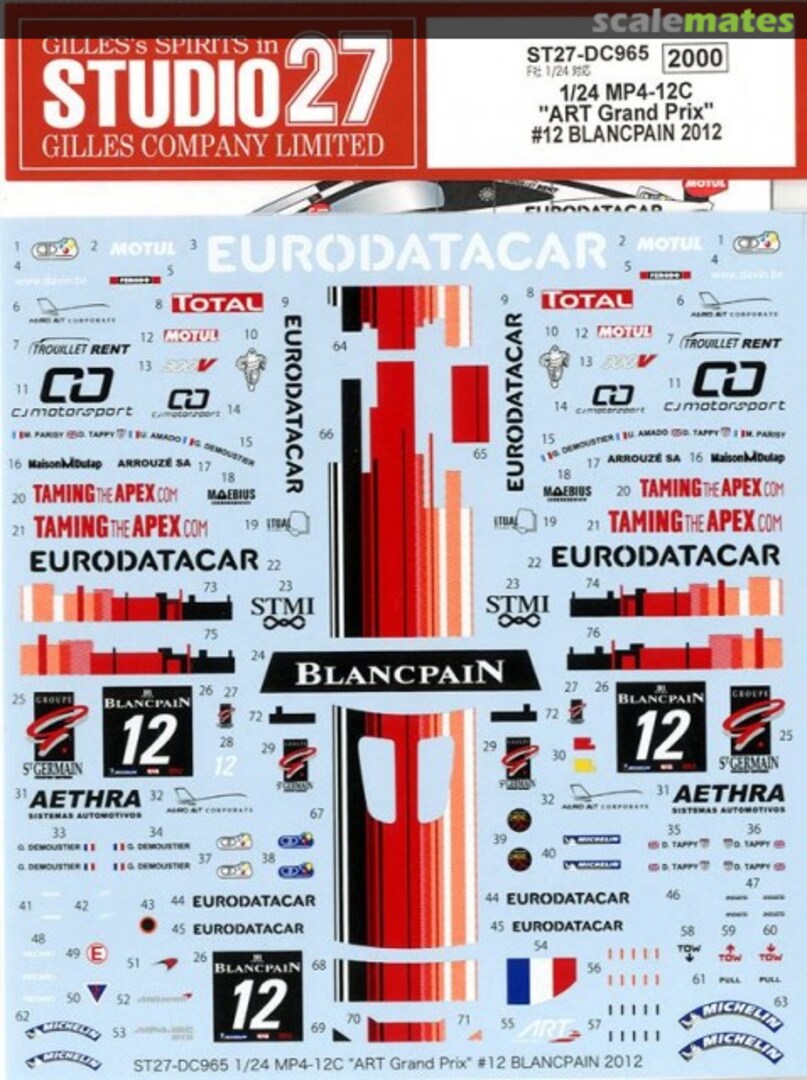 Boxart McLaren MP4-12C ST27-DC965 Studio27