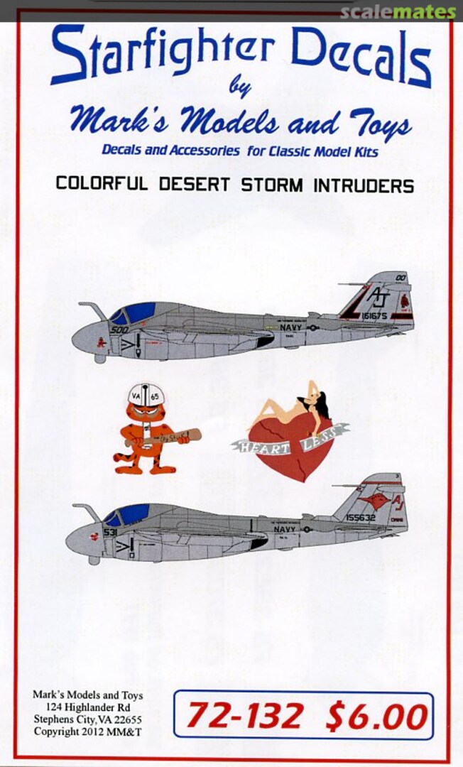 Boxart Colorful Desert Storm Intruders 72-132 Starfighter Decals Boxart Colorful Desert Storm Intruders 72-132 Starfighter Decals