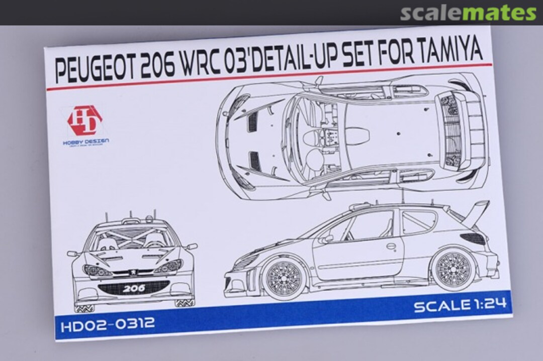 Boxart Peugeot 206 WRC 03 Detail-UP Set HD02-0312 Hobby Design