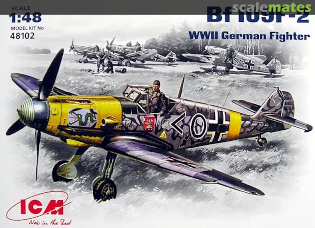 Boxart Bf 109F-2 48102 ICM Boxart Bf 109F-2 48102 ICM