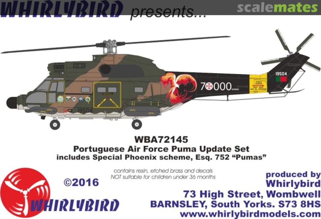 Boxart Puma - Portuguese Air Force WBA72145 Whirlybird Boxart Puma - Portuguese Air Force WBA72145 Whirlybird
