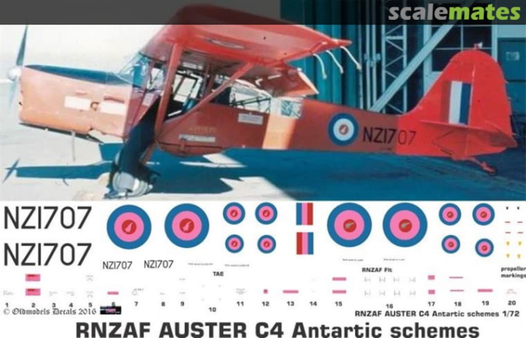 Boxart RNZAF Auster C4 Antarctic schemes OMD0991 Oldmodels Decals Boxart RNZAF Auster C4 Antarctic schemes OMD0991 Oldmodels Decals