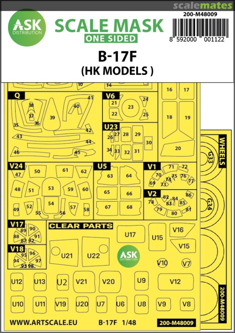 Boxart Boeing B-17F Flying Fortress 200-M48009 ASK Boxart Boeing B-17F Flying Fortress 200-M48009 ASK
