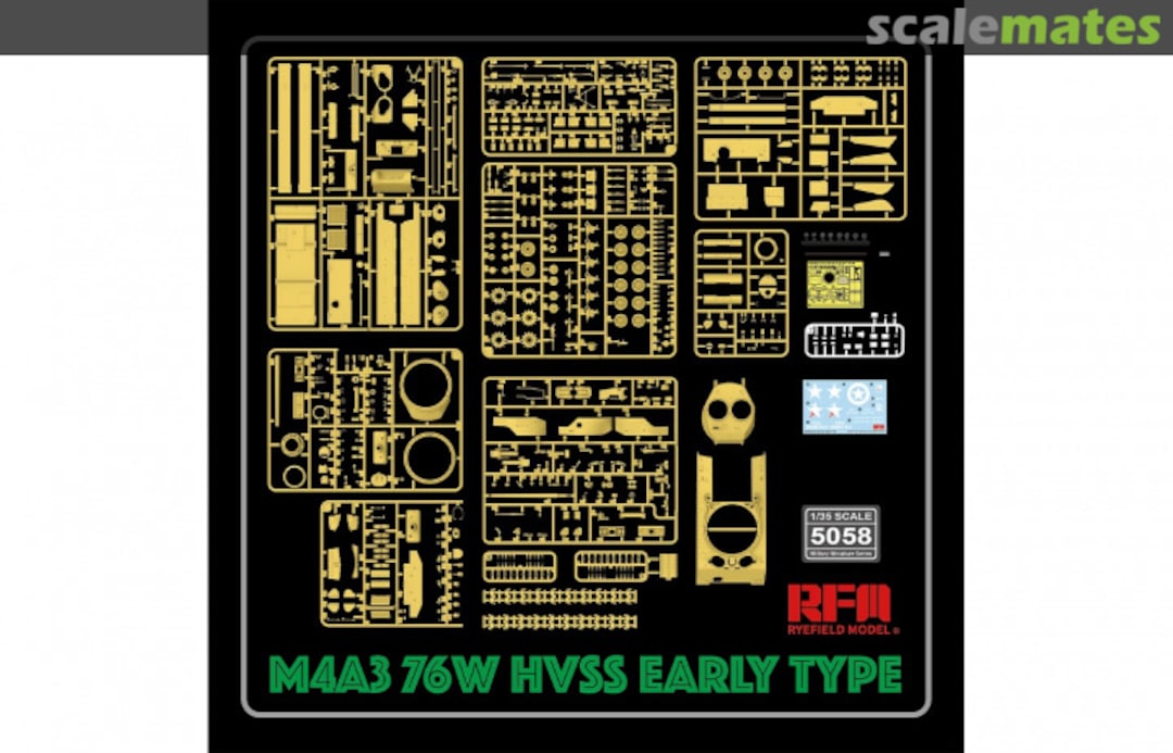 Contents M4A3 76W HVSS RM-5058 Rye Field Model Contents M4A3 76W HVSS RM-5058 Rye Field Model