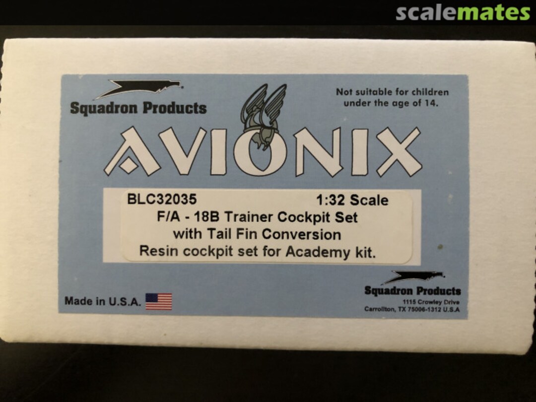 Boxart F/A-18B Trainer Cockpit Set BLC32035 Avionix Boxart F/A-18B Trainer Cockpit Set BLC32035 Avionix