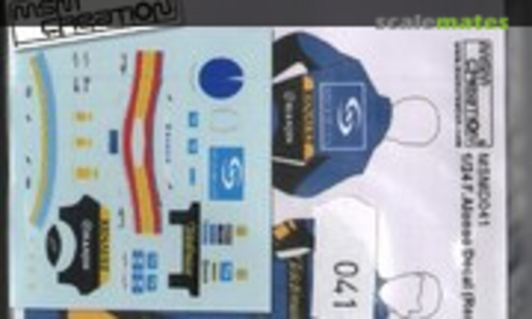 1:24 Fernando Alonso decal (MSM Creation MSMD041) MSMD041