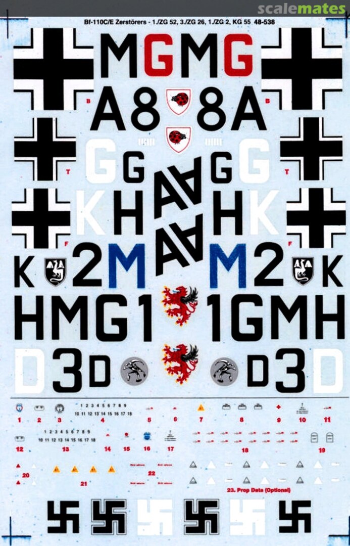 Boxart Messerschmitt Bf 110C/E Zerstörers 48-538 SuperScale International
