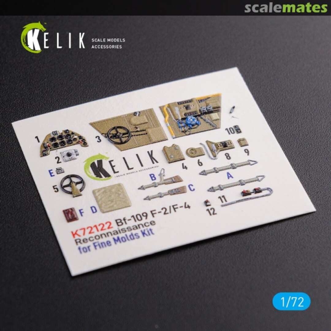 Boxart Bf109 F2/F4 Reconnaissance Interior 3d Decals K72122 Kelik Boxart Bf109 F2/F4 Reconnaissance Interior 3d Decals K72122 Kelik