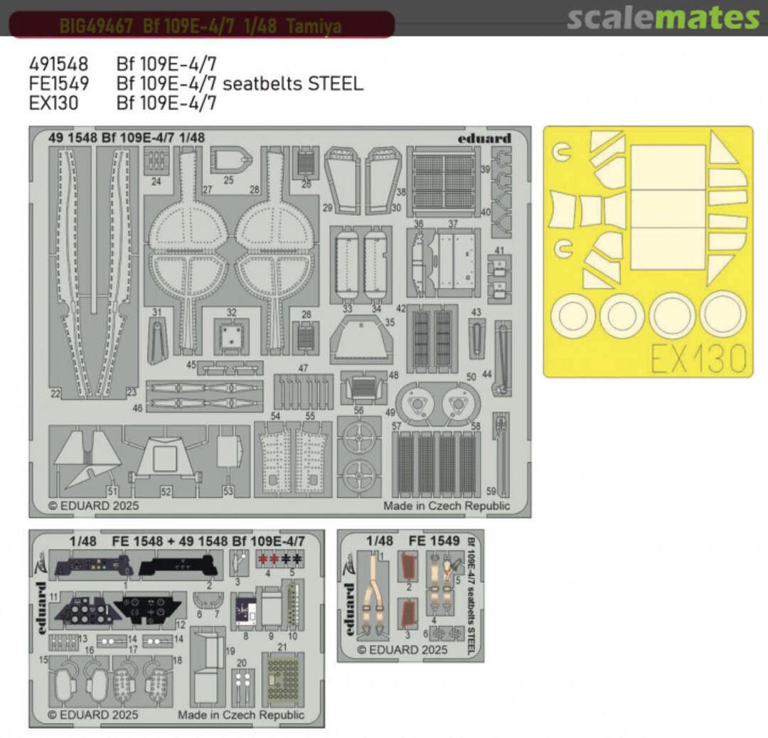 Boxart Messerschmitt Bf-109 E-4 / E-7 - Big Ed Set BIG49467 Eduard Boxart Messerschmitt Bf-109 E-4 / E-7 - Big Ed Set BIG49467 Eduard