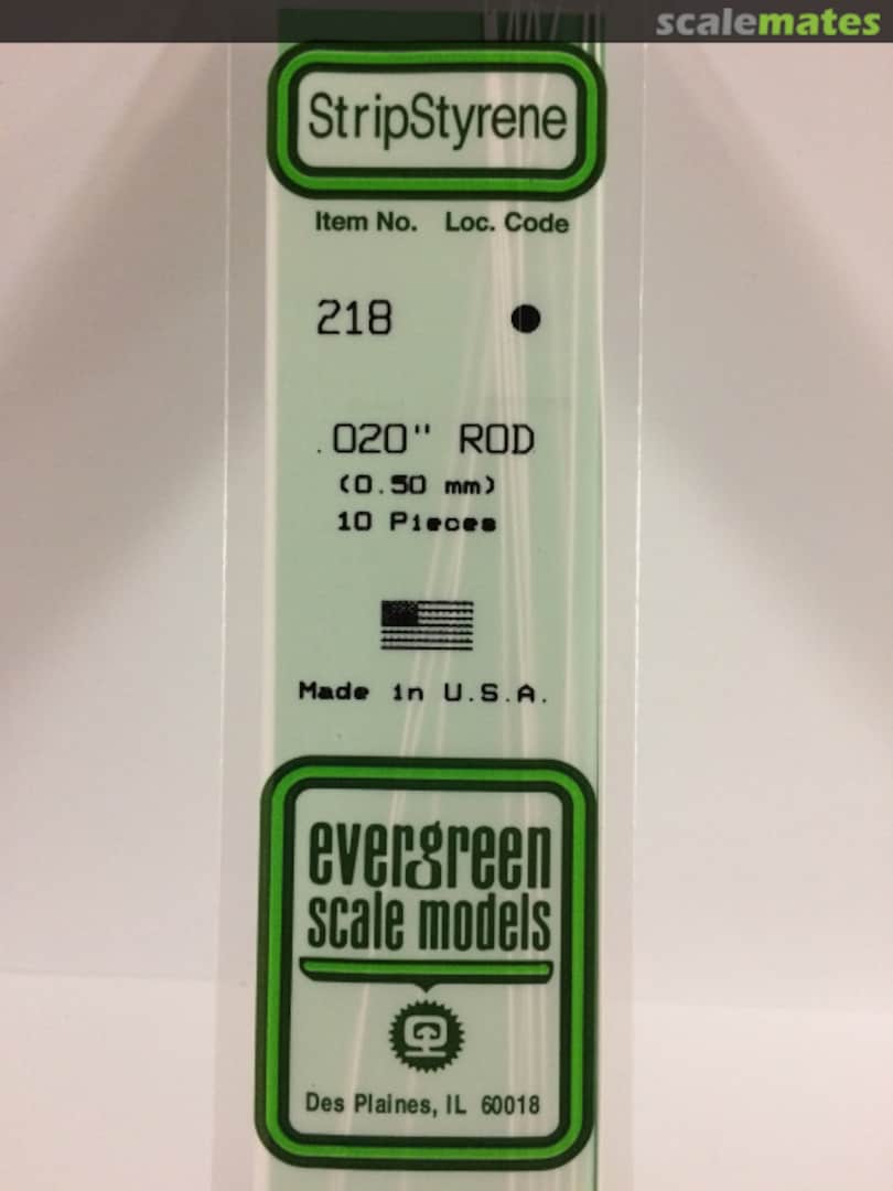 Boxart 0.020" Opaque White Polystyrene Rod 218 Evergreen Scale Models Boxart 0.020" Opaque White Polystyrene Rod 218 Evergreen Scale Models