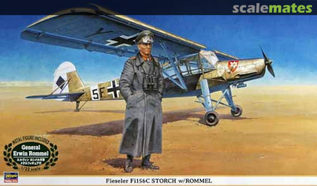 Boxart Fieseler Fi156C Storch w/Rommel 08165 Hasegawa Boxart Fieseler Fi156C Storch w/Rommel 08165 Hasegawa