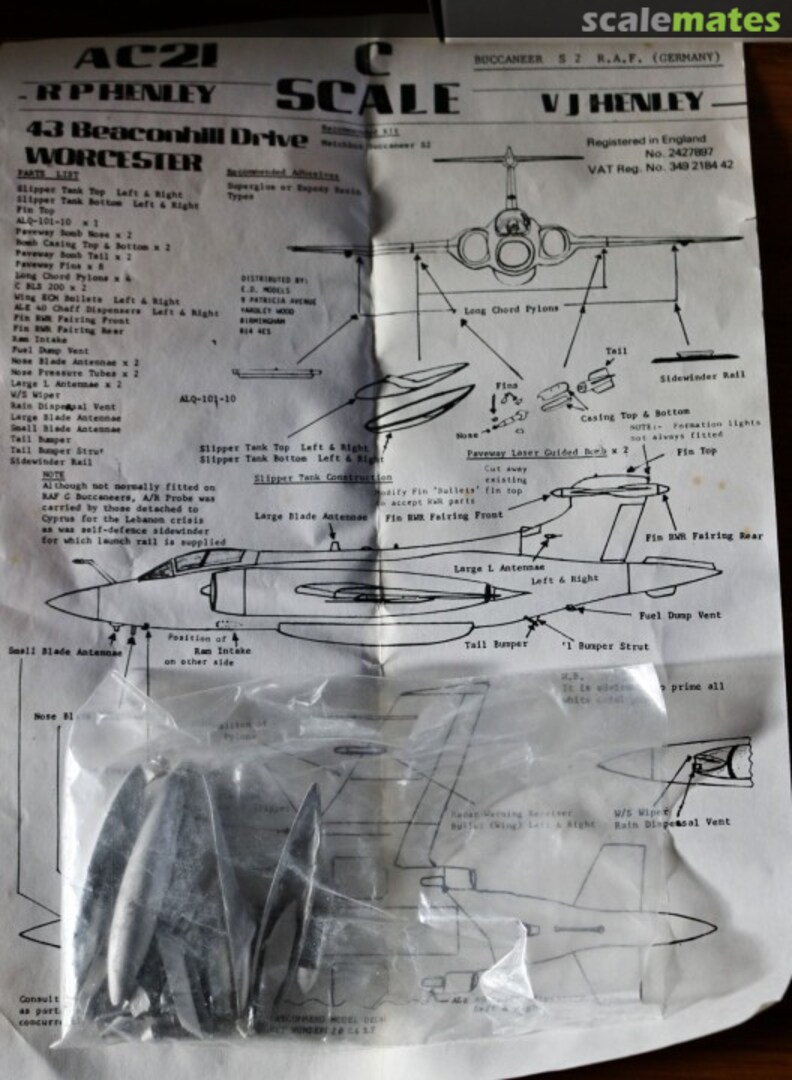 Boxart Buccaneer S 2 R.A.F. (Germany) AC21 C Scale