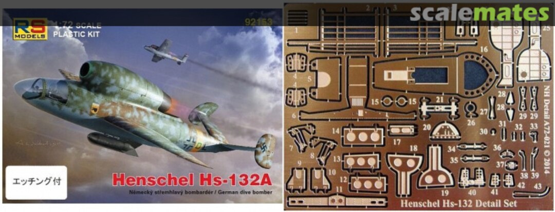 Boxart Henschel Hs-132A + Etching Parts Set BEL2153 Beaver Corporation Boxart Henschel Hs-132A + Etching Parts Set BEL2153 Beaver Corporation